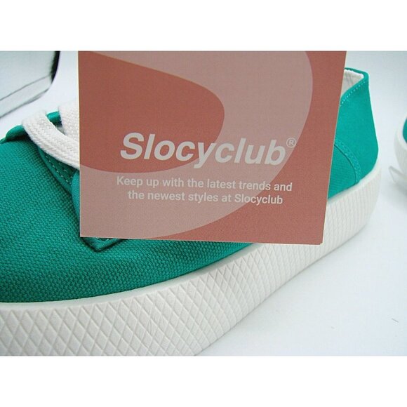 NEW Slocyclub Chunky Sneakers Aqua Blue Green Teal Lace Up Size 39 US 9 Dust Bag - Picture 5 of 12